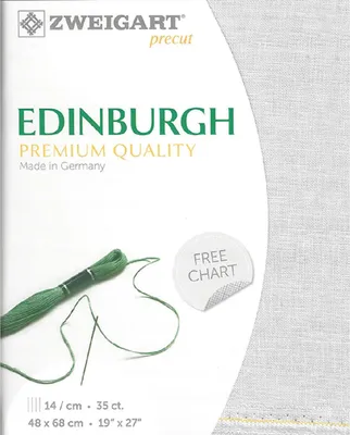 Immagine prodotto di Tessuto Evenweave EDINBURGH Zweigart Precut 35 ct. 3217 colore 7011 grigio chiaro, tessuto da ricamo 100% lino 48x68 cm