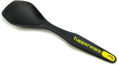 Produktbild von Tupperware Servierlöffel Schwarz-Gelb D166, 1 Stück, Kunststoff, TOP-Servierlöffel