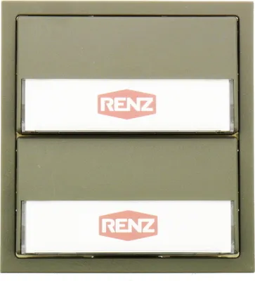 Produktbild von RENZ Tastenmodul mit 2 Klingeltaster (RAL Farbe: Graualuminium (RAL 9007)) RAL Farbe: Graualuminium (RAL 9007)