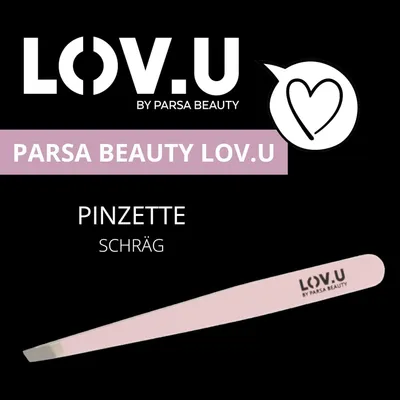 Obrázok produktu pre PARSA Beauty LOV.U: Rúžové šikmé pinzety – precízny doplnok na úpravu vzhľadu