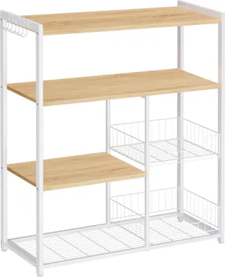 Produktbild von VASAGLE Küchenregal, Standregal mit 2 Metallkörben, 35 x 80 x 95 cm