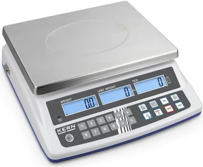 Produktbild von KERN & SOHN Zählwaage, 6 kg, Edelstahl, Edelstahl, LCD, 2 cm, 230 mm