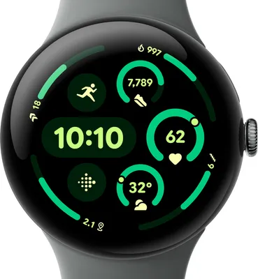 Immagine prodotto di Google Pixel Watch 3 (Wi-Fi) 45 mm opaco nocciola con cinturino sportivo nocciola (GA05786-IT)