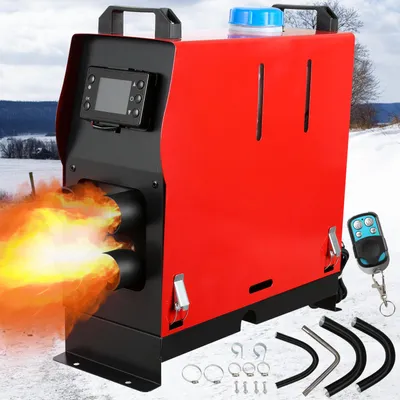 Obrázok produktu pre Eikuavons dieselový stojanový ohrievač vzduchu, 12 V, 8 kW, vertikálny. Dieselový ohrievač vzduchu s LCD displejom a diaľkovým ovládaním, vhodný pre automobily, nákladné vozidlá a karavany