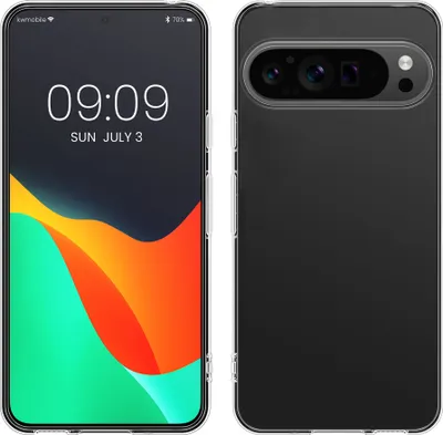 Produktbild von kwmobile Hülle kompatibel mit Google Pixel 9 Pro XL - Silikon Handyhülle transparent - Handy Case in Transparent