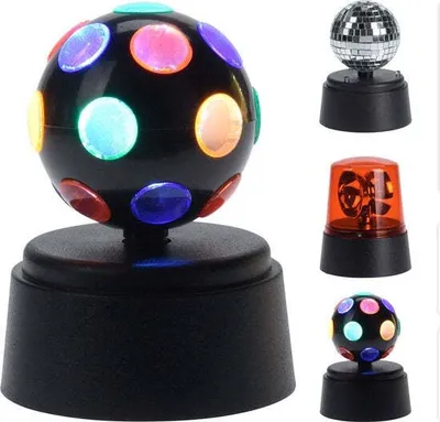 Image de Merkloos Set de lumière disco - boule disco - boule miroir - lumière clignotante - pivotant - pile - H 12,5 cm