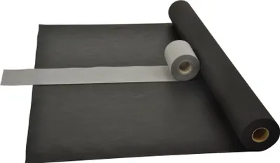 Produktbild von Sensalux Kombi-Set 1 Tischdeckenrolle 1,5m x 25m schwarz + Tischläufer 15cm grau