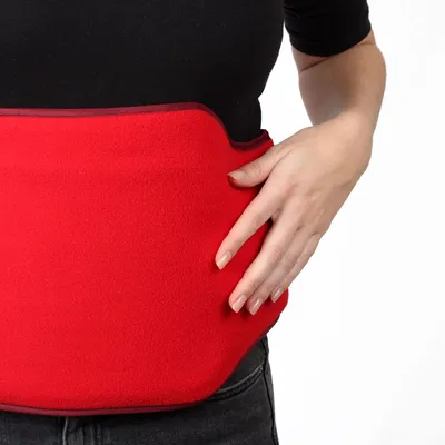 Immagine prodotto di Supporto per borsa dell'acqua calda Vital Comfort, cintura per borsa dell'acqua calda con chiusura a strappo, inclusa borsa dell'acqua calda, colore rosso