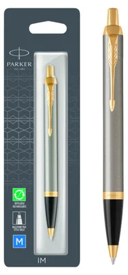 Image de PARKER Kugelschreiber IM     Brushed Metal         BL M Blau Blister