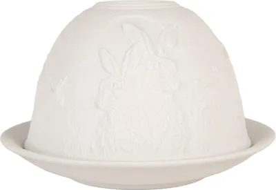 Immagine prodotto di Portacandele Clayre & Eef Ø 12x8 cm Porcellana bianca