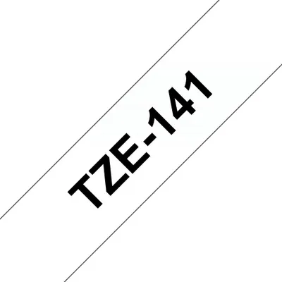 Produktbild von Brother TZE-141 Etiketten erstellendes Band Schwarz auf transparent