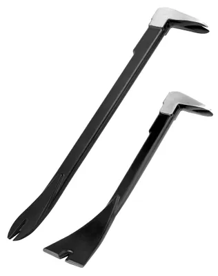 Image de Kit de burins, 2 pièces, en acier forgé, longueur 21 cm et 30 cm, de forme ergonomique, pour travaux de démolition
