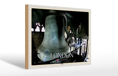 Produktbild von Holzschild Städte London UK England Big Ben 30x20cm