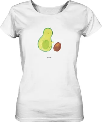 Produktbild von Mr. & Mrs. Panda Shirt Damen Avocado Kern rollt Größe M - Weiß - Geschenk, Wunder, Sommershirt, Mit Print, T-Shirt, Geburtstag, Oberteil, Liebe, Basic, Avocados, Baby