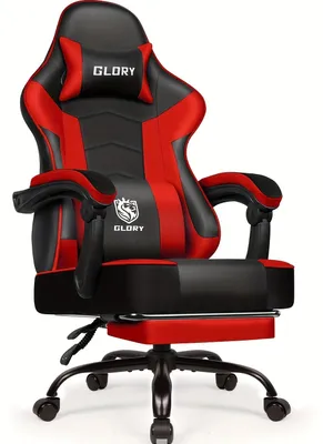Obrázok produktu pre Herná stolička – Ergonomická herná stolička s opierkou nôh, bedrovou opierkou a nosnosťou 150 kg
