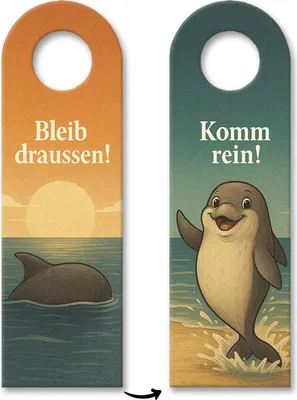 Produktbild von Delphin Komm rein Bleib draußen Türhänger Maritim