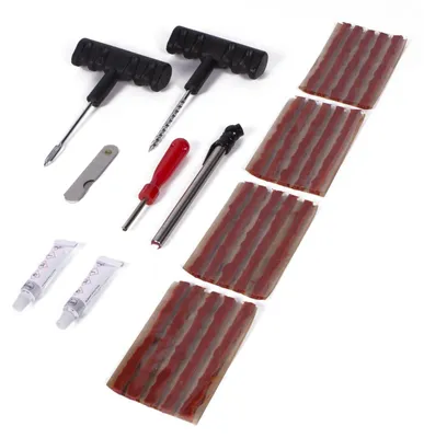 Immagine prodotto di Kit di riparazione pneumatici - Kit da 28 pezzi - Per auto, moto e scooter