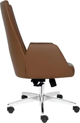 Image de Stylé Chaise de bureau Gaming moderne Chaise individuelle brune Chaise de bureau pivotante