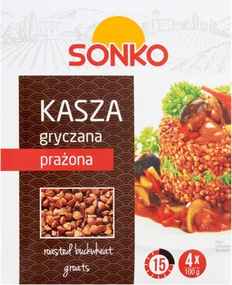 Zdjęcie produktu dla Sonko Kasza Gryczana Prażona 400 G (4 X 100 G)