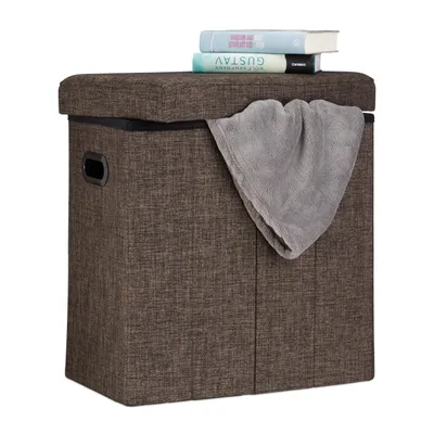 Obrázok produktu pre Relaxdays 4052025963699, Taburet / otoman, Obdĺžnik, Hnedá, Polyester, 300 kg, 460 mm, Obrázok generovaný UI