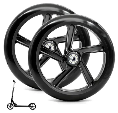 Immagine prodotto di Solidchoice - 2 ruote per scooter da 200 mm con cuscinetti ABEC-9