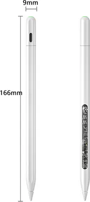 Produktbild von OKWISH Stylus Stift für iPad Apple Pencil Pen Tablet Magnetisches Kabelloses Laden transparent, Handschriftstift, Kompakt und tragbar, robust und langlebig