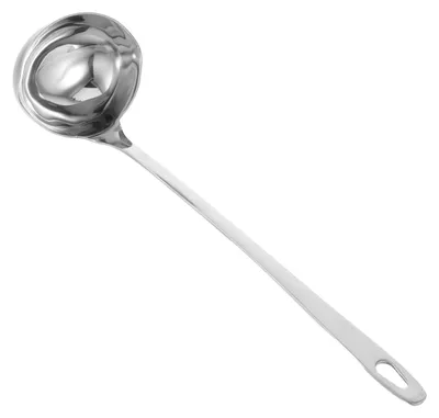 Image de Louche de service avec bec verseur - Louche à soupe en acier inoxydable avec long manche - pour les soupes et les sauces
