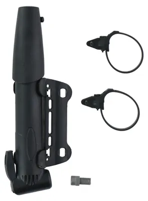 Produktbild von Dunlop Mini Fahrradpumpe - Kompakte Handpumpe Fahrrad mit Adapter - Pumpe Fahrrad für Unterwegs - Leichte Luftpumpe - Schwarz