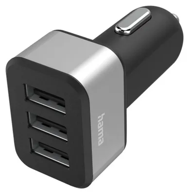 Produktbild von Hama Kfz-Ladegerät 3-fach USB, 22 Watt