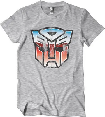 Produktbild von Distressed Autobot Shield T-Shirt - Medium - HeatherGrey