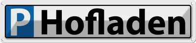 Produktbild von vianmo Blechschild 10x46 cm Parkplatz Hofladen Parkplatzschild