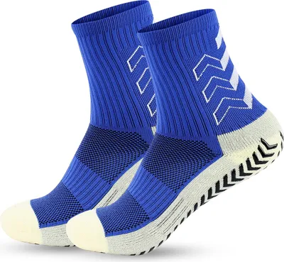 Produktbild von INF Rutschfeste Laufsocken mit Grip-Noppen (2 Paar) Blau