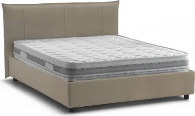 Produktbild von Doppelbett Dfecci, Containerbett mit Stoffbespannung, 100%  Italy, Frontöffnung, inklusive Matratze 160 x 200 cm, Turteltaube