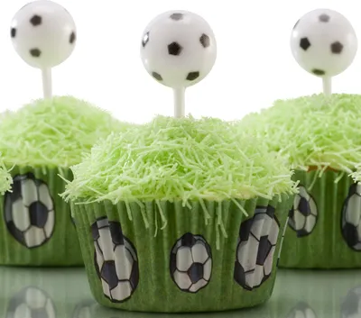 Produktbild von dekora - Fußball-Topper Zur Tortendeko - Set Mit Bunten Bällen