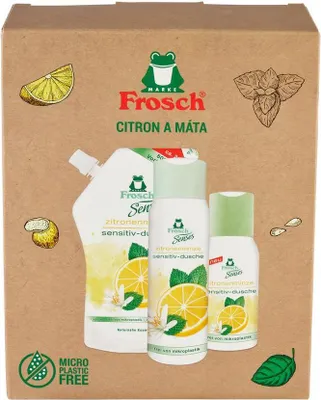 Zdjęcie produktu dla Zestaw upominkowy z żabą, cytryną i miętą, 50 ml + 300 ml + 500 ml