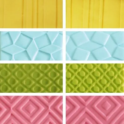 Produktbild von Satz von 4 dekorativen Stempelmatten "Geometrie" - Decora
