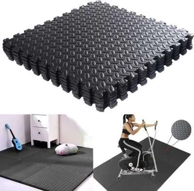 Produktbild von RHP 6 x Eva-Schaum-Matten Fliesen Gym Bodenmatte Garage Werkstatt Puzzle Matte Trainingsmatten Puzzlematten für Bodenschutz, Büro, Fitnessraum, Garage, Fitnessgeräte, Fitness, Yoga