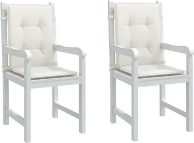 Produktbild von Niedriglehner-Auflagen 2 Stk. Melange Creme 100x50x4 cm Stoff