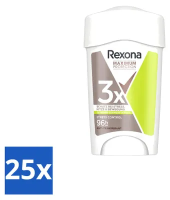 Produktbild von 25 x Rexona Women Maximum Protection Stress Control Anti-Transpirant Stick - 45 ml - Vorteilspackung - 25 Stücke
