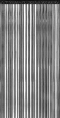 Produktbild von Victoria M. LEONORA Fadengardine, 100 x 245 cm, schwarz vielseitig nutzbar als Raumteiler, Sicht- & Insektenschutz | kürzbar, waschbar, Tunnelzug