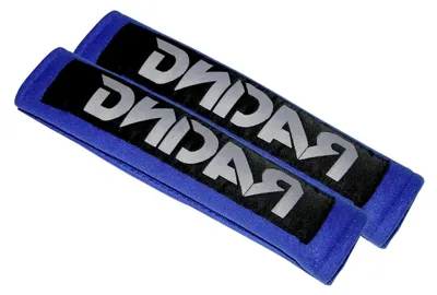 Produktbild von Gurtpolster Auto RACING, Blau, 2 Stück