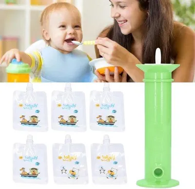 Obrázek produktu pro Sada dětského odšťavňovače s mačkacím sáčkem