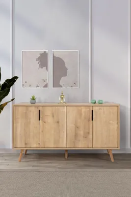Produktbild von Skye Decor, Hochwertiger Konsolentisch (3-teilig) Sapphire Oak, 150 cm, 100% Melamin