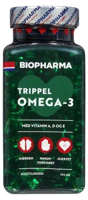 Obrázek produktu pro Trippel Omega 3 - Biopharma - 144 kapslí