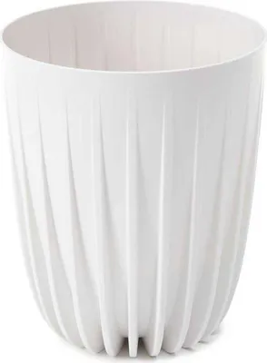 Produktbild von HowHomely Blumentopf Rund 30 cm Höhe, Pflanzkübel, Weiß Übertopf für garten balkon