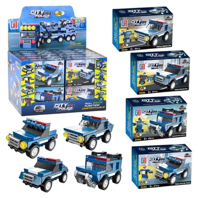 Produktbild von Polizeifahrzeuge Friktionsantrieb Bausteine ​ ​ Set