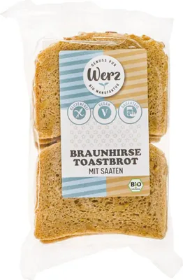 Produktbild von Werz Braunhirse Toastbrot mit Saaten  250g