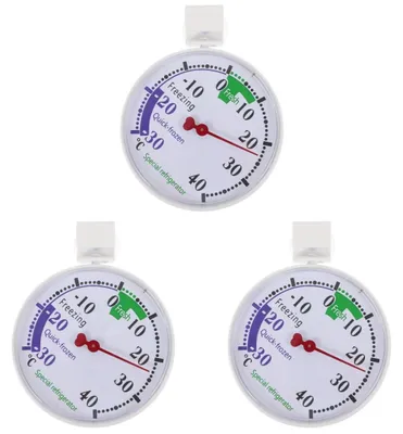 Kühl- und Gefrierschrankthermometer, 3 Stück, -30–40 °C, Kunststoff, digital