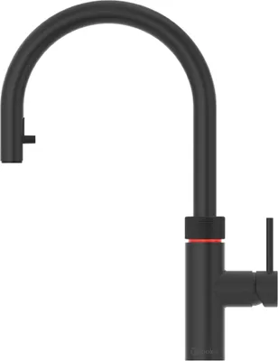 Produktbild von Quooker Flex Round mit PRO3 Reservoir & CUBE schwarz FXRBLK PRO3 CUBE *inkl.
