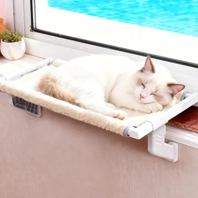 Katzenhängematte Fenster 68x34,5 cm, für große Katzen, Haustier